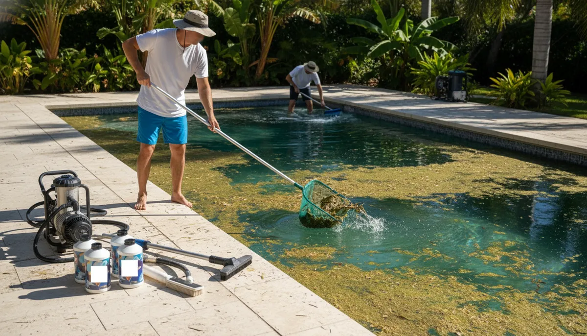 how to clean a pool
