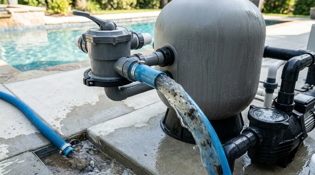 pool filter backwashing