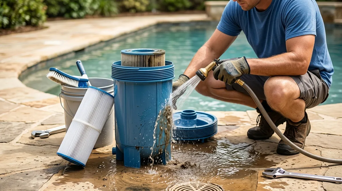 how to clean pool filter