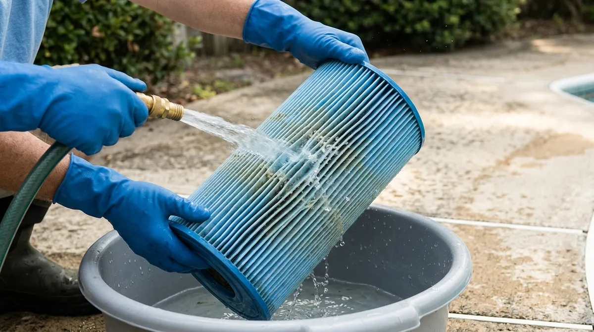 pool filter cleaning