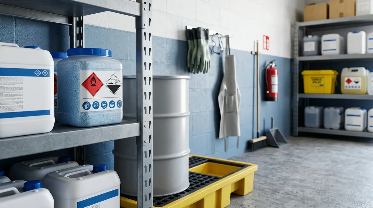 pool chemical storage