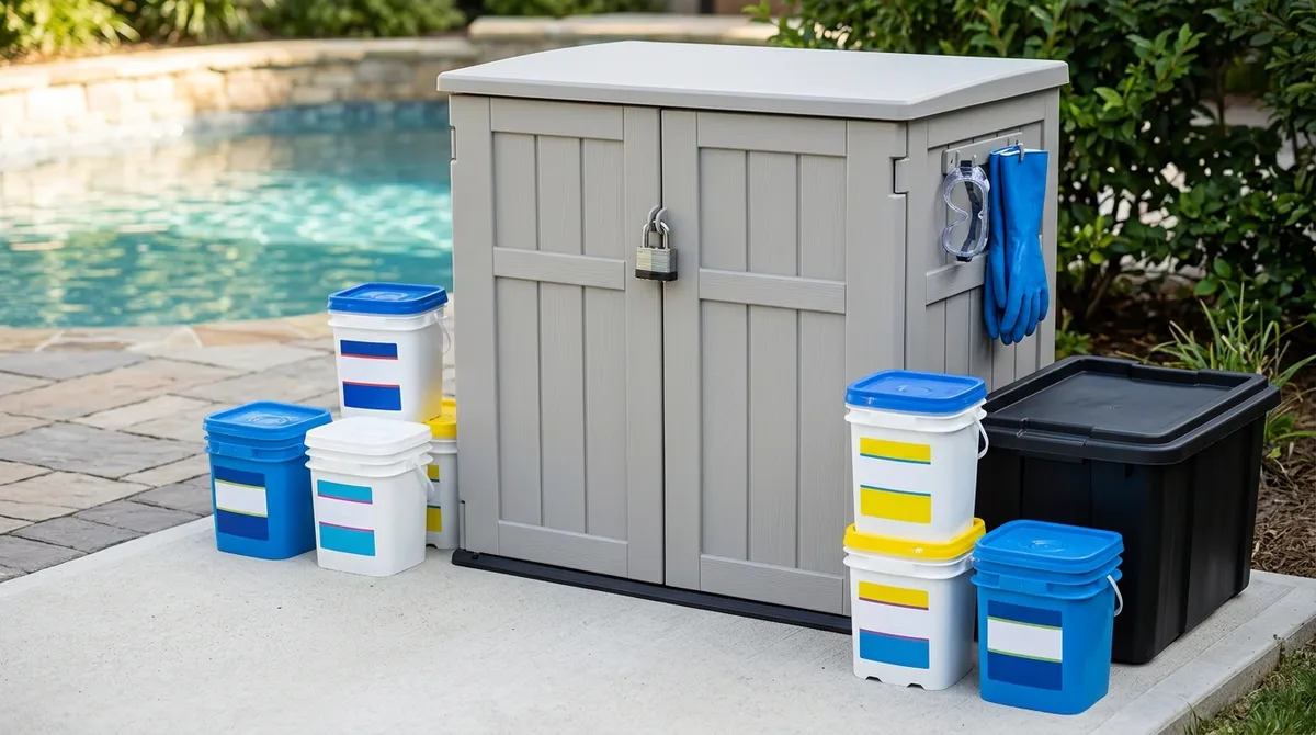 pool chemical storage