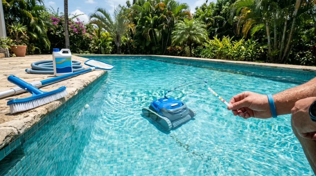 Saltwater Pool Cleaning: Keep Your Pool Clear & Safe