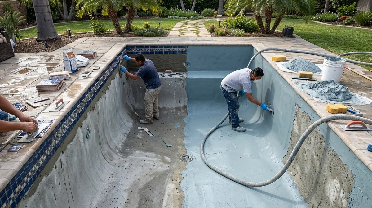pool tile installation