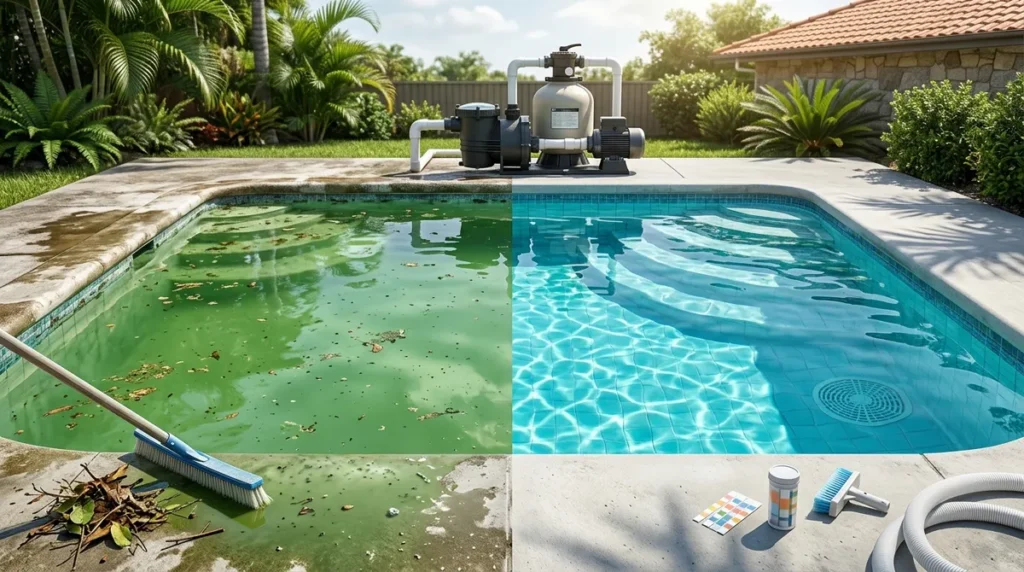 7 Green Pool Cleanup Steps That Restore Clear Water Fast
