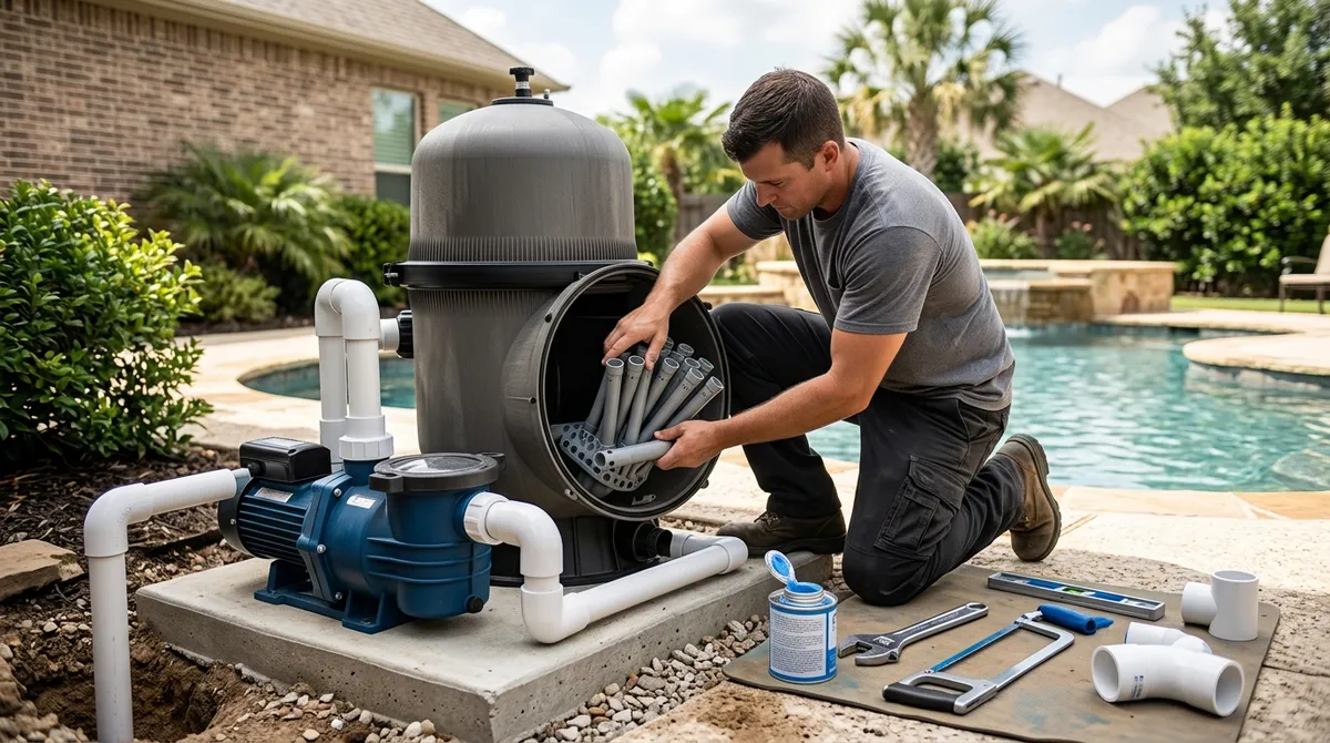 pool filter installation
