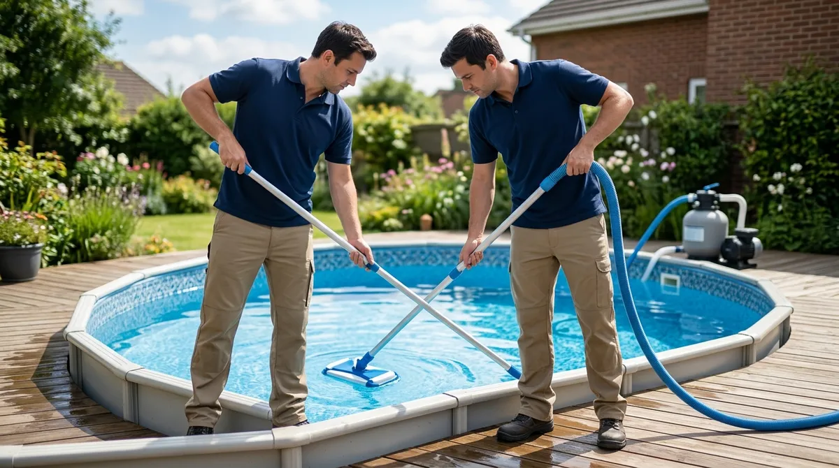 above ground pool cleaning service