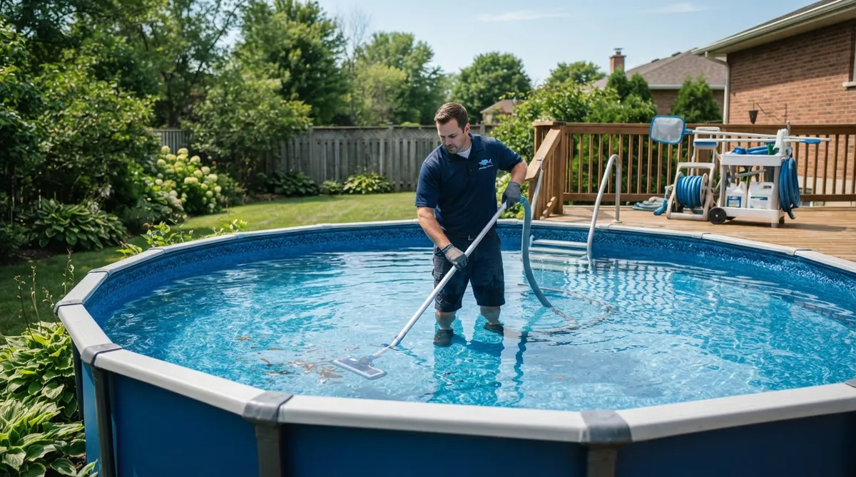 above ground swimming pool cleaning service